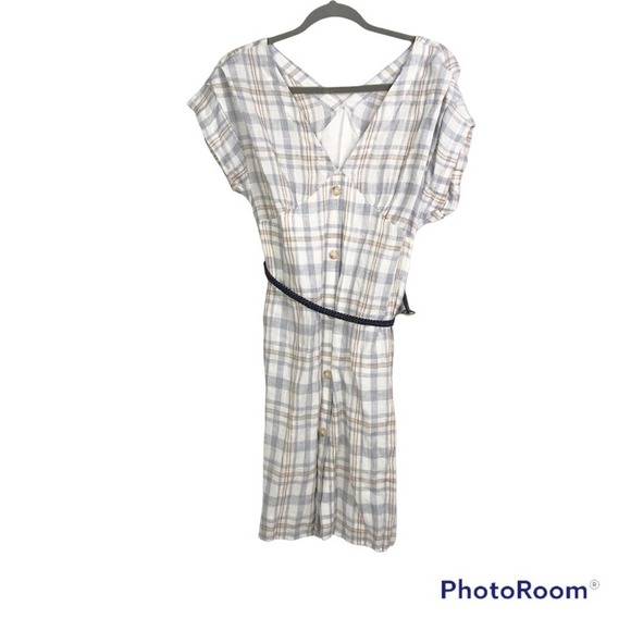 See U Soon gingham plaid printed belted dress size S NWT - Picture 1 of 5